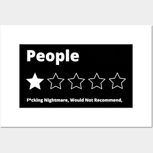 Funny Offensive Sayings One Star Rating Posters and Art